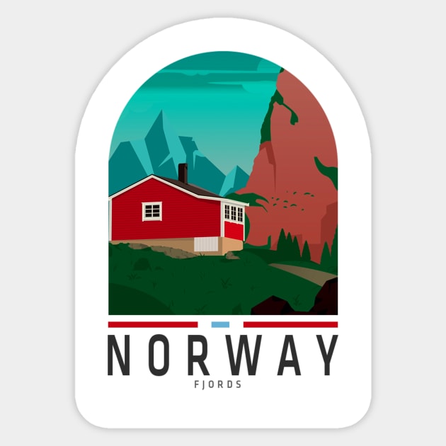 Norway Fjords Sticker, Norway lovers, Happy country, Travel Sticker by norwayraw